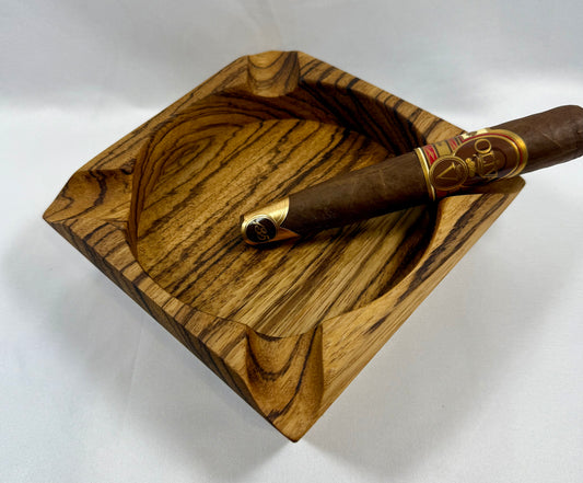 Cigar Ashtray - Zebrawood