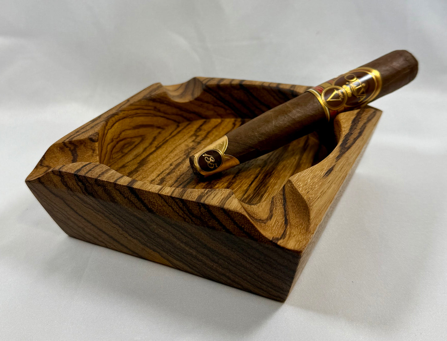 Cigar Ashtray - Zebrawood