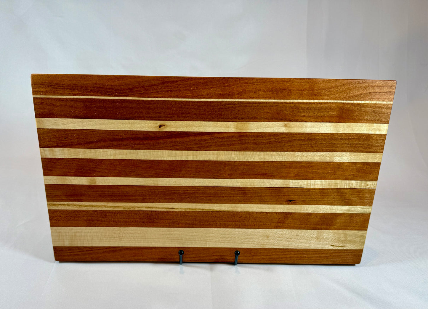 Cutting Board - Brazilian Cherry and Curly Maple 9”x14”